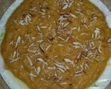 A picture of step 3 of Moong daal halwa.