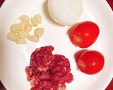 Hình bước làm 1 của món Mì ý bò bằm