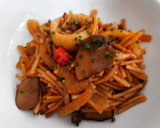 Foto del paso 9 de la receta: Fideos con calamar encebollado a la sobrasada con setas
