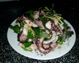 Hình bước làm 11 của món Bạch tuộc trộn rau thơm