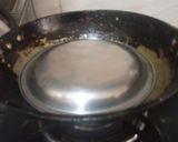A picture of step 3 of Tori ki sabzi.