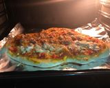 Foto del paso 9 de la receta Pizza casera San Valentín (pollo, pimientos y cebolla)
