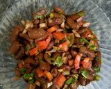 A picture of step 5 of Lobia chaat.