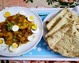 A picture of step 6 of Chat pati Aloo ki bhujiya with ublay anday n roti 😋.