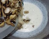 A picture of step 3 of Mushroom Stroganoff with hurb rice.