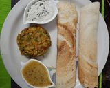 A picture of step 5 of Vegetable Dosa.