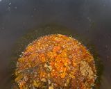 A picture of step 4 of Corn and beans palm oil rice.