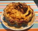 Une image de l'étape 9 de Flan pâtissier à la vanille et pêches de vigne pâte brisée vanille.