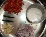 A picture of step 1 of Hara chana masala curry.