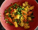 A picture of step 6 of Mix Veg Kadai.