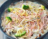 白醬菇菇蛤蜊彩虹麵的食譜步驟10照片