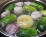Hình bước làm 3 của món Canh DƯA LEO nhồi thịt