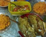 صورة لخطوة 4 من وصفة سمك بلطي وارز بالصلصه و سلطه