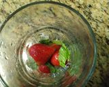 A picture of step 1 of Strawberry mojito mocktail.
