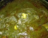 A picture of step 3 of Palak paneer.