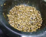A picture of step 3 of Spinach Methi leaves bhajiya.
