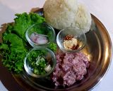 รูปขั้นตอนการทำที่ 1 ของ เบอร์เกอร์ข้าวเหนียวลาบหมู