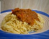 A picture of step 3 of Bolognese sauce.