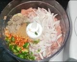 A picture of step 1 of Chicken balls.