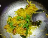 A picture of step 2 of Mavinakayi Chitranna (Raw mango rice).