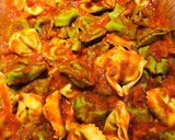 A picture of step 3 of Baked Tortellini with Ricotta and Mozzarella cheese 🧀.