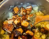 A picture of step 3 of Celeriac and Bramley apple soup.