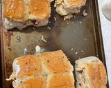 A picture of step 3 of Chicken Bacon ranch sliders.