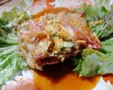 Foto del passaggio 5 della ricetta Barchette di melanzane ripiene di ricotta, polpa di melanzana, pecorino romano, avvolto nello speck