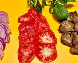 Une image de l'étape 2 de Salade froide de tomate et aubergine.