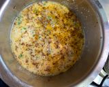 A picture of step 2 of Rajasthani Besan kadhi.