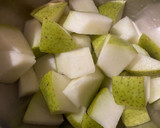 A picture of step 1 of Instant Babugosha pear achar.