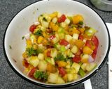 A picture of step 7 of Grilled Chicken Steak with Black Pepper and Apple Mango Salsa.