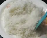 A picture of step 2 of Coriander lemon rice.