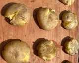 A picture of step 2 of Cajun potatoes.