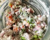 A picture of step 3 of Chickpeas Hung Curd Salad Sandwich - Kala Chana Dahi Salad Sandwich.