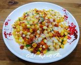 Hình bước làm 2 của món Bắp xào phô mai đút lò
