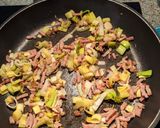Une image de l'étape 1 de Quiche poireaux lardon.