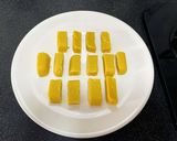 A picture of step 6 of Ghee Mysore Pak.