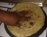 A picture of step 3 of Theme challenge#coconut butter soft layered chapati challenge.