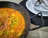 Foto del paso 6 de la receta Arroz meloso con calamar, langostino y edamame