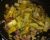A picture of step 2 of Frozen Artichokes with Ham.