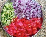 A picture of step 1 of Protein Full Chole Masala.