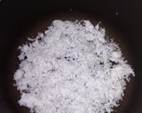 A picture of step 1 of Mango flavour coconut burfi.
