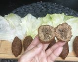 A picture of step 7 of Burghul kabab.