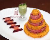 A picture of step 4 of Carrot & Beetroot Dhokla.