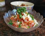 A picture of step 7 of Eggplant and Roasted Red Pepper Escalivada with Tomato and Carrot.