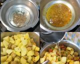 A picture of step 2 of Soya chunks potato curry.