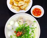 Hình bước làm 2 của món Cháo Sườn Trứng Cút
