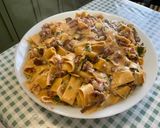 Une image de l'étape 21 de Tagliatelles à la viande séchée, girolles et crème de courgettes.