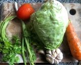 Hình bước làm 1 của món Rau Bắp Cải, Cà Rốt Xào Thịt Bằm